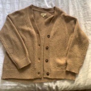 Lou & Grey Cropped Cardigan in Camel